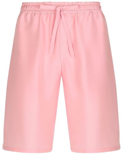 Dolce & Gabbana Silk Track Shorts - Pink