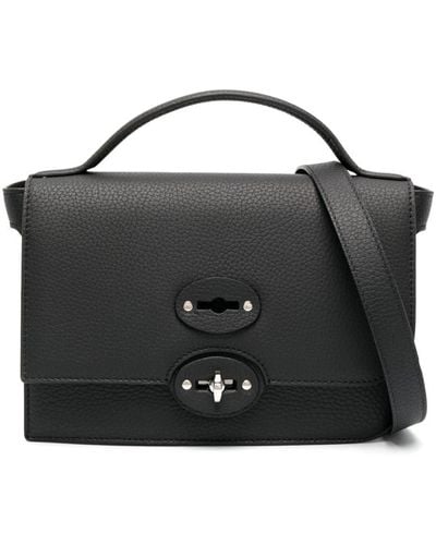 Zanellato Small Ella Leather Crossbody Bag - Black