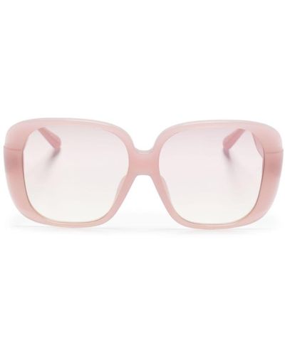 Linda Farrow Mima Sonnenbrille mit Oversized-Gestell - Pink