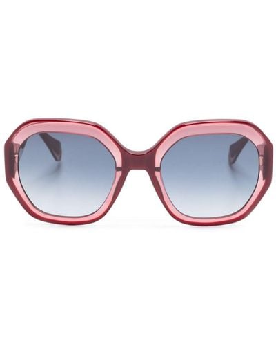 Gigi Studios Bright Geometric-frame Sunglasses - Blue