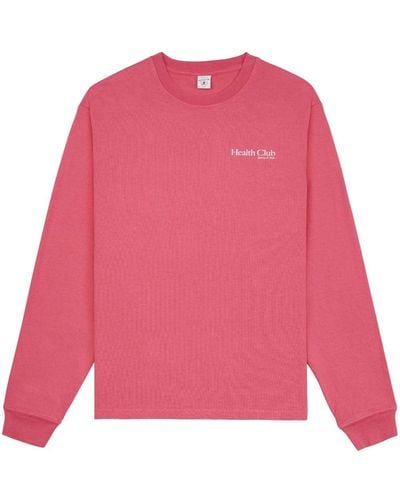 Sporty & Rich Sweater Met Logoprint - Roze