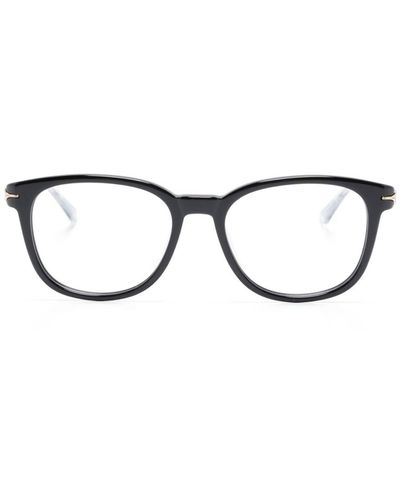 Montblanc Runde Brille mit Logo-Gravur - Schwarz