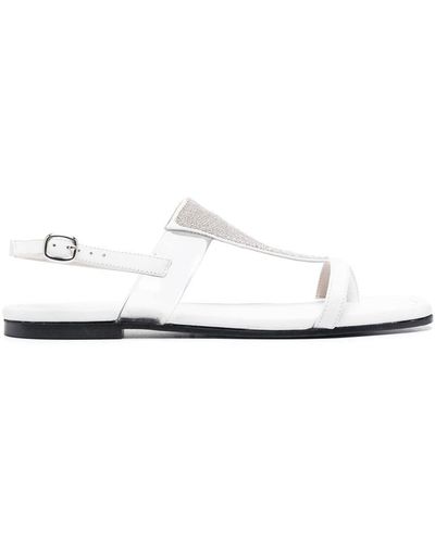 Fabiana Filippi 15mm Open-toe Leather Sandals - White