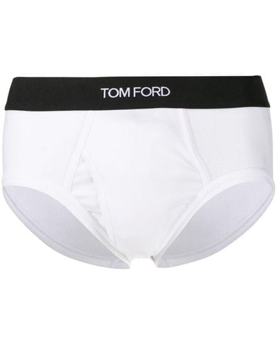 Tom Ford Slip mit Logo - Weiß