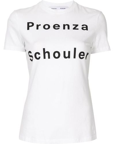 Proenza Schouler Logo-print Short-sleeved T-shirt - White