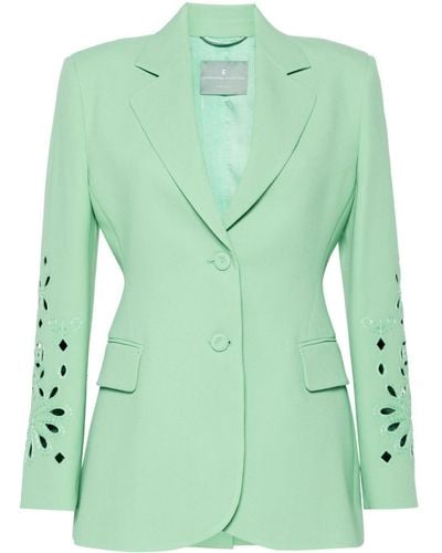 Ermanno Scervino Cut-out single-breasted blazer - Vert