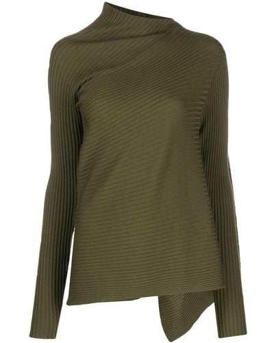 Marques'Almeida Drapierter Pullover aus Merinowolle - Grün