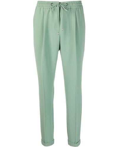 BOSS Crepe Drawstring Straight-fit Pants - Green