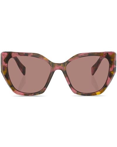 Prada Prada Pr 19zs Overvsize Frame Sunglasses - Brown