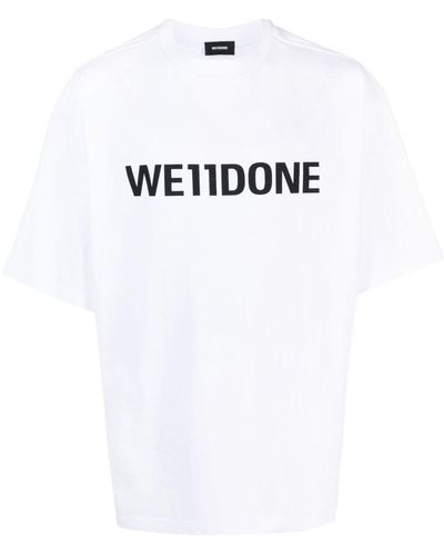 we11done Logo-print Cotton T-shirt - White
