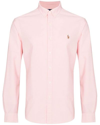 Polo Ralph Lauren Slim-Fit Button-Down Collar Cotton Oxford Shirt - Rosa