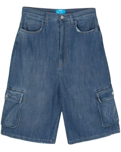 ..,merci Cotton Denim Shorts - Blue