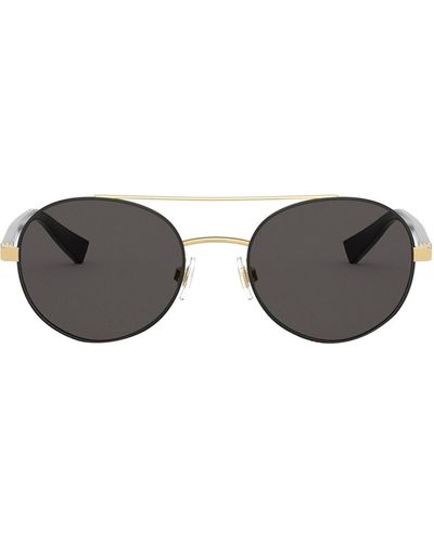 Dolce & Gabbana Aviator-frame Tinted Sunglasses - Metallic