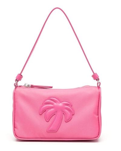 Palm Angels Pouch With Palm Tree Logo - Pink
