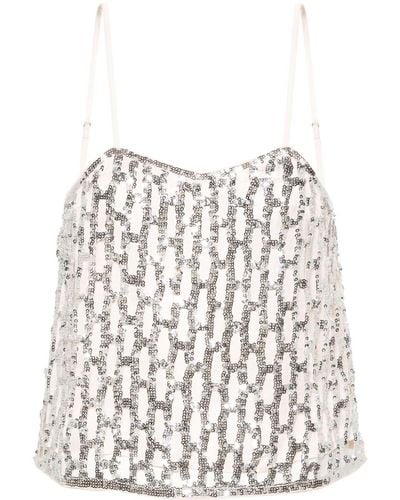 Forte Forte Sequin-embellished Sleeveless Top - White
