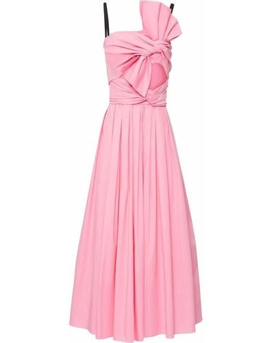 Carolina Herrera Midi-jurk Met Strik - Roze