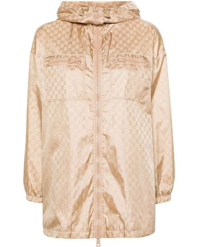 Gucci gg Supreme Windbreaker Jacket - Women's - Polyester/polyamide - Natural