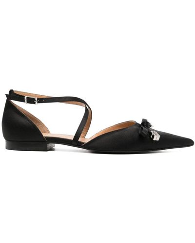 Ganni Pumps a punta con fiocco - Nero