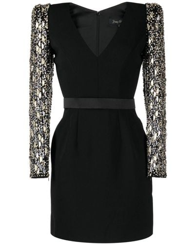 Jenny Packham Mini-jurk Verfraaid Met Kristallen - Zwart