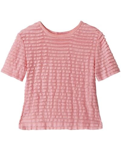 Ermanno Scervino Studded Cotton T-shirt - Pink
