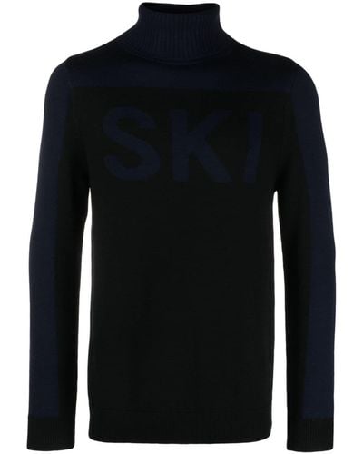 Perfect Moment Ski-jacquard Merino Sweater - Blue