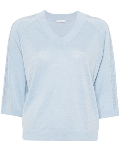 Peserico V-neck Sweater - Blue