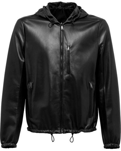 Prada Reversible Leather Jacket - Black