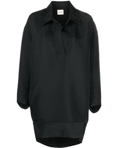 Khaite Robe-chemise The Kal mini - Noir