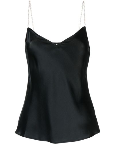 PAIGE Noelia Silk Vest Top - Black
