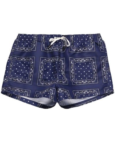 Jacquemus Badeshorts mit grafischem Print - Blau