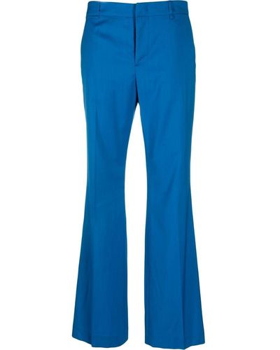 A BETTER MISTAKE Aoi Logo-embroidered Tailored Pants - Blue
