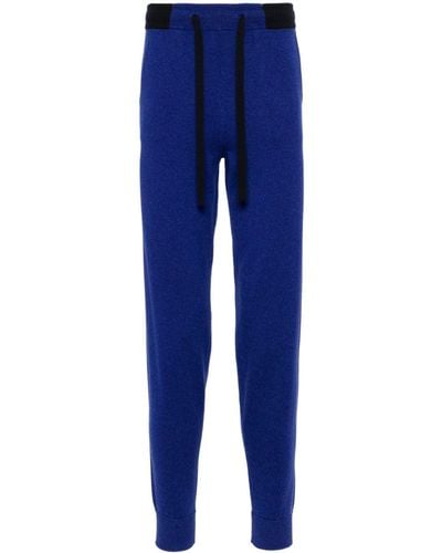 N.Peal Cashmere Brompton Organic-cotton Track Trousers - Blue