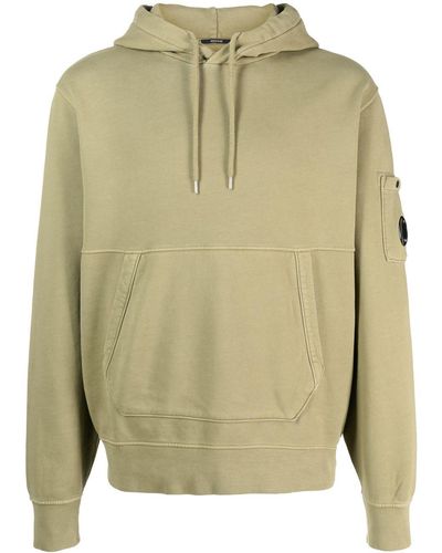 C.P. Company Hoodie Diagonal à détail de lentille signature - Vert