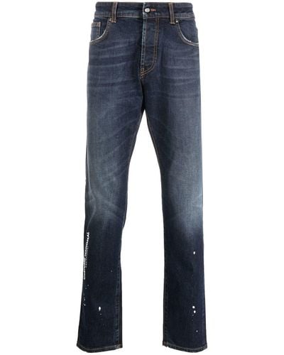 CoSTUME NATIONAL Slim-fit Logo-print Jeans - Blue