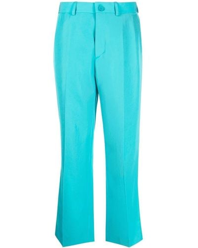 Balenciaga Cropped Tailored Trousers - Blue