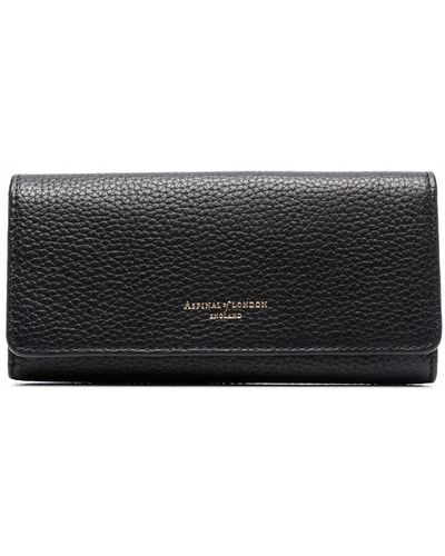 Aspinal of London Grained Leather Purse - Black