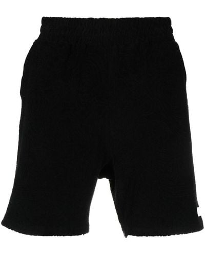 032c Logo-patch Cotton Shorts - Black