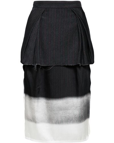 Maison Margiela Trompe L'oeil Layered Skirt - Black