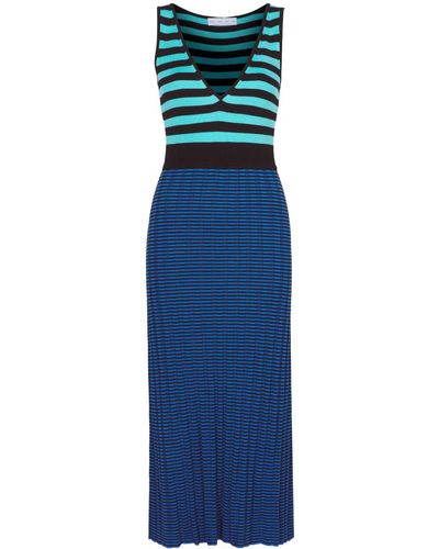 Proenza Schouler Striped Sleeveless Dress - Blue