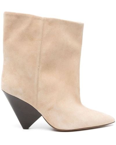 Isabel Marant Ririo Suede Ankle Boots - Natural