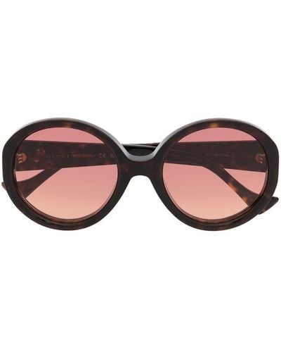 Gucci Runde Oversized-Sonnenbrille - Pink