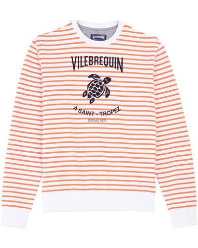 Vilebrequin Logo-print cotton-blend sweatshirt - Pink