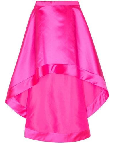 Cynthia Rowley Livia Satin Midi Skirt - Pink