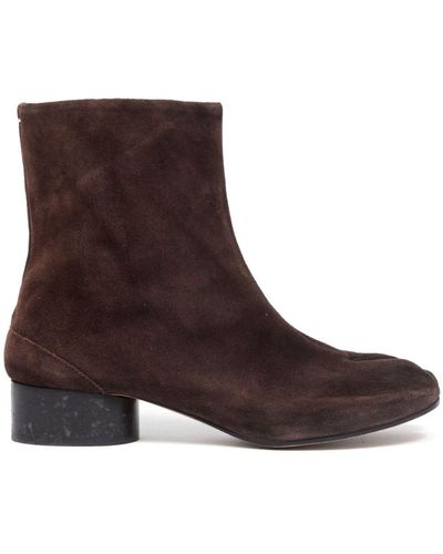 Maison Margiela Tabi 30mm Suede Ankle Boots - Brown