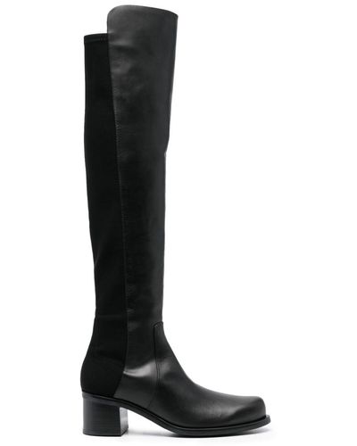 Stuart Weitzman Reserve Leather Boots - Black
