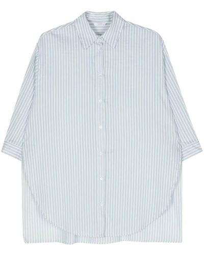 Peserico Long-sleeves Striped Shirt - Blue