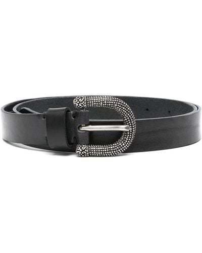 P.A.R.O.S.H. Buckle leather belt - Schwarz
