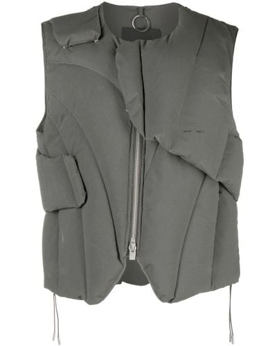 HELIOT EMIL Quilted Layered Vest - Grey