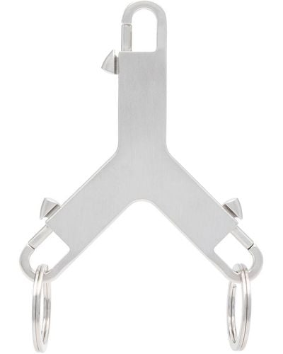 Rick Owens Cerberus Iron Key Chain - White