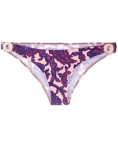 Zimmermann Bas de bikini Fantasia à motif cachemire - Violet